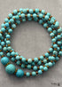 Boho Necklace, Mala Stone Beads Turquoise